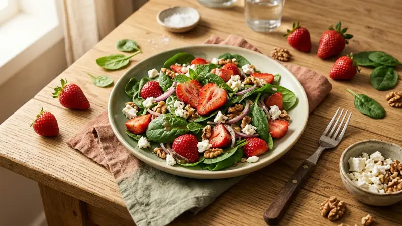 Erdbeer-Spinat-Salat