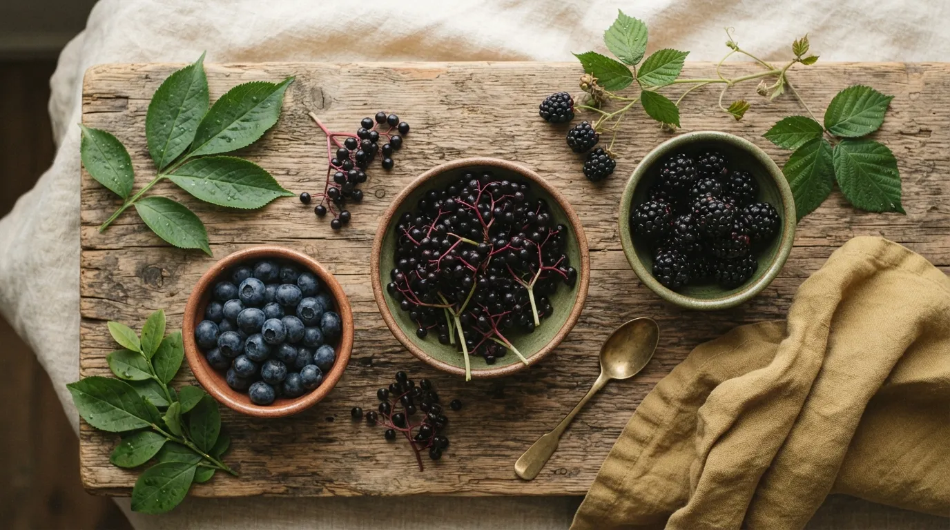 Holunder vs. Heidelbeere vs. Brombeere – Drei dunkle Früchte im Porträt