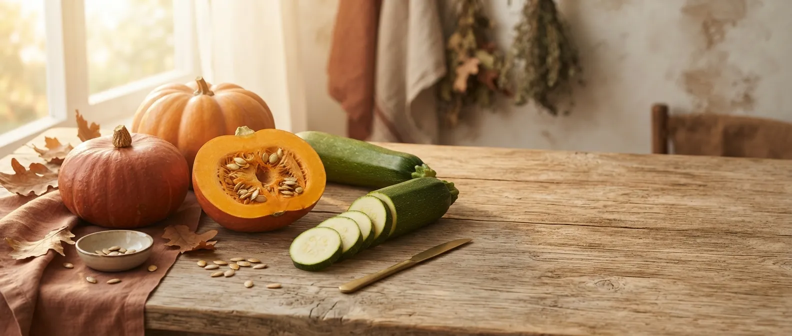 Kürbis vs. Zucchini – Zwei Kürbisgewächse im Duell