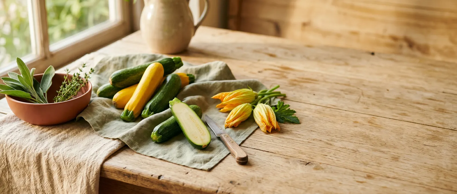 Zucchini: grün, gelb & die Blüte