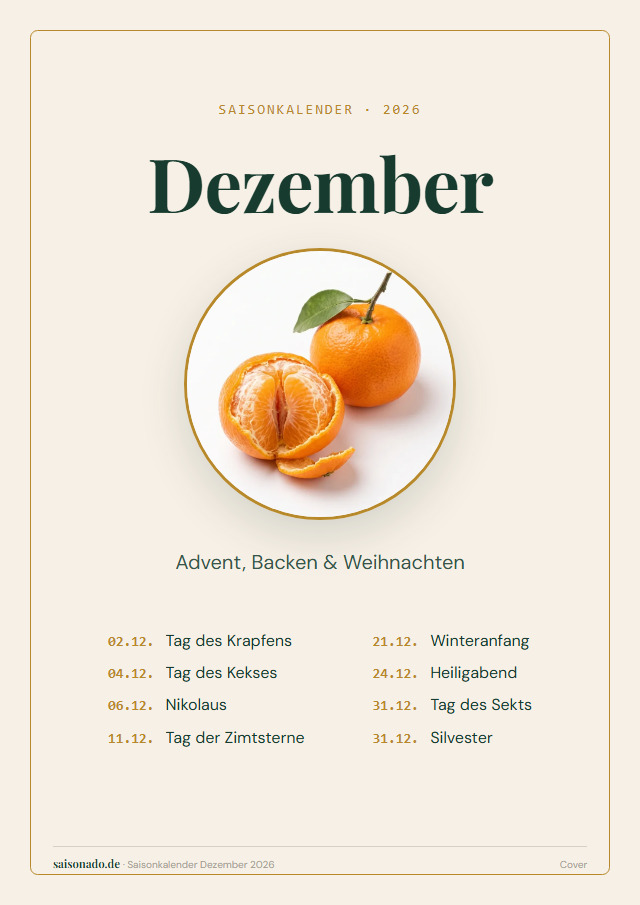 Saisonkalender Dezember 2026 — Cover