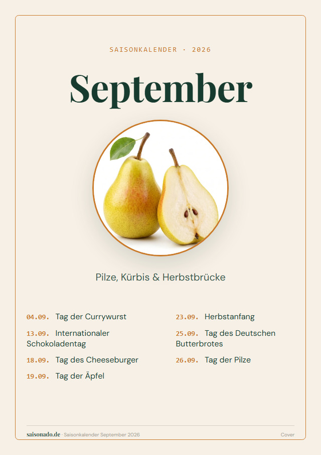 Saisonkalender September 2026 — Cover