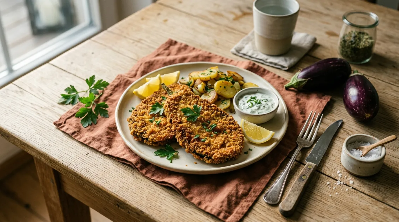 Auberginen-Schnitzel