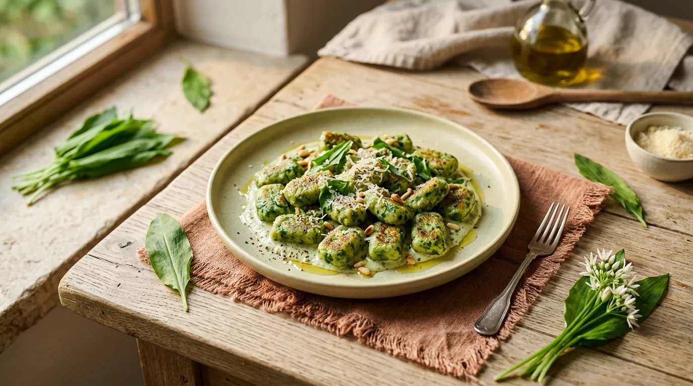 Bärlauch-Gnocchi (selbstgemacht)