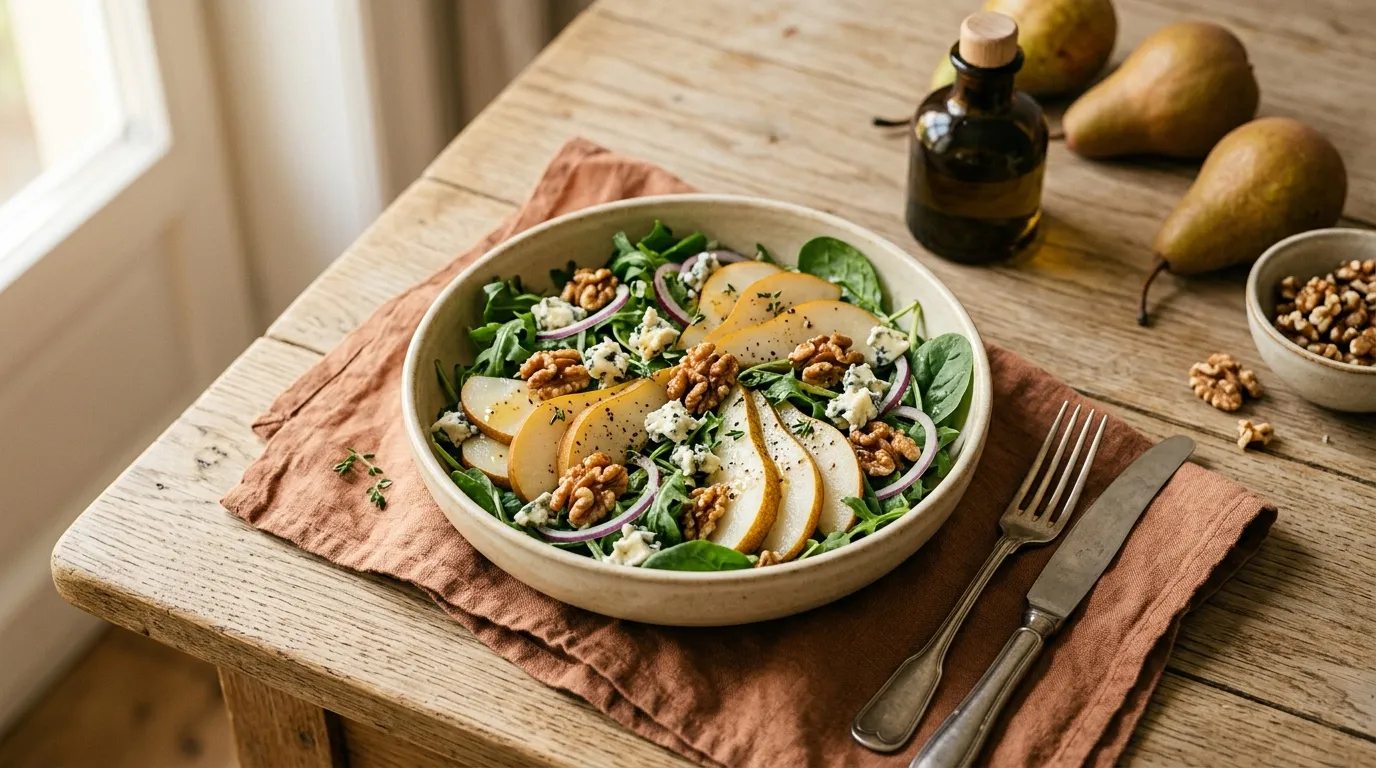 Birnen-Roquefort-Walnuss-Salat