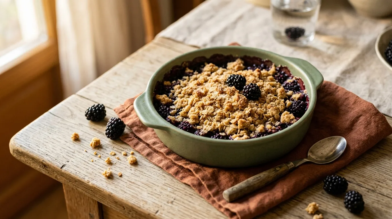 Brombeer-Crumble