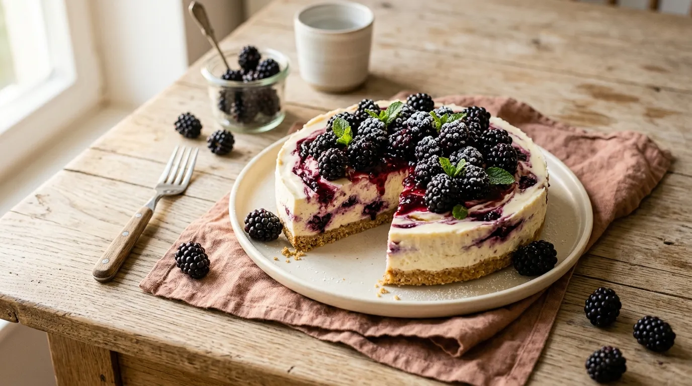 Brombeeren-Cheesecake (No-Bake)