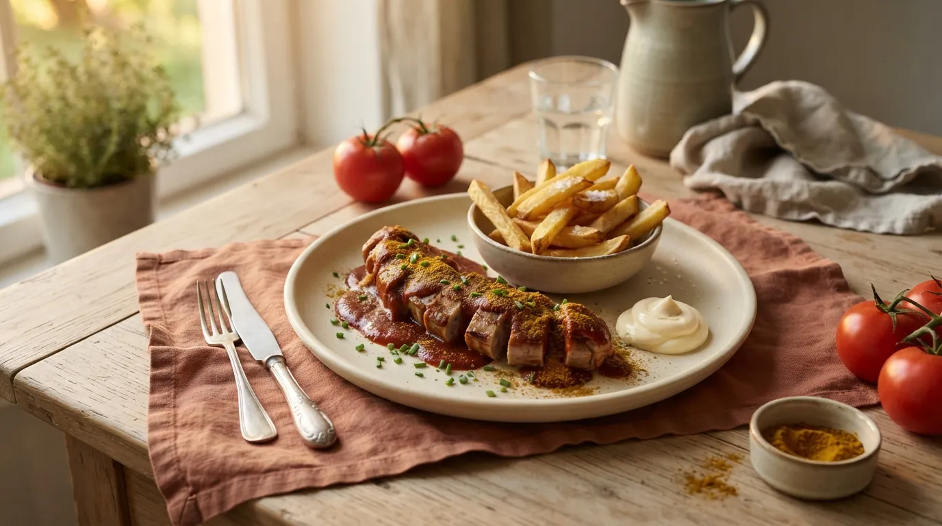 Currywurst mit hausgemachter Sauce