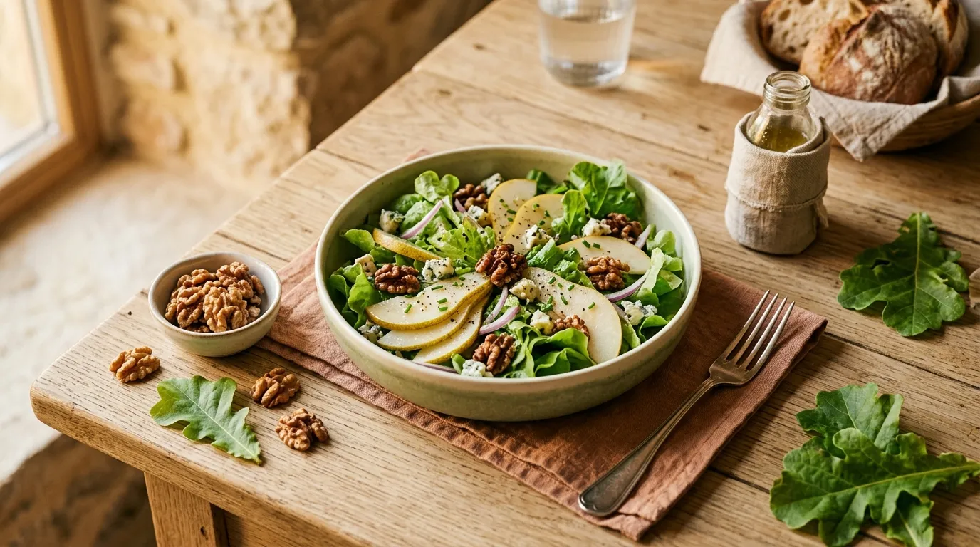Eichenlaubsalat mit Birne & Walnuss