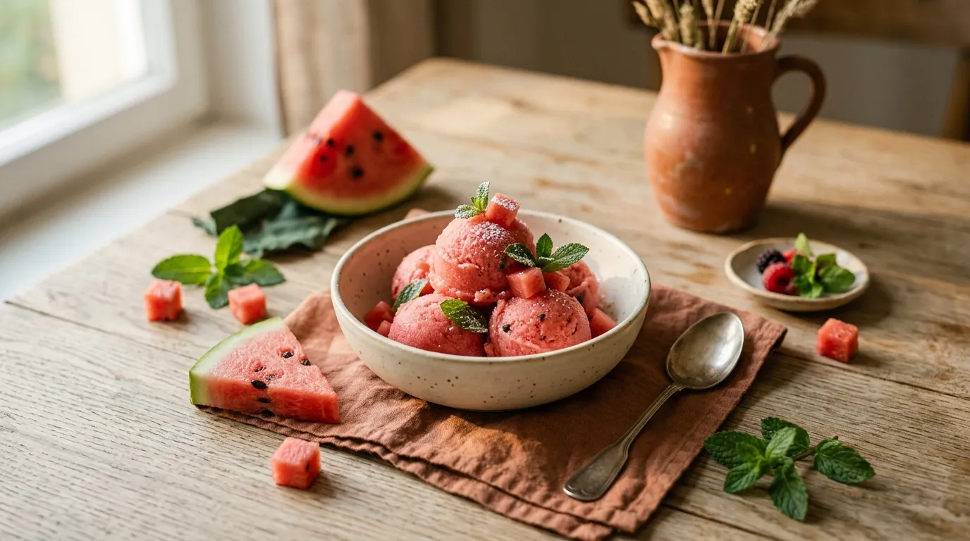 Eis aus Melone