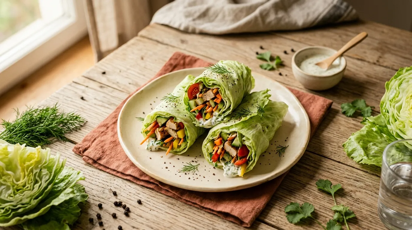 Eisbergsalat-Wraps