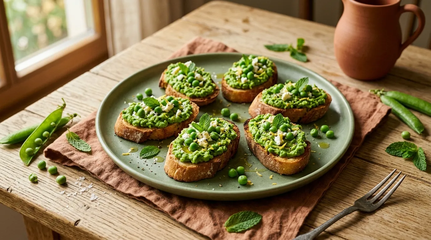 Erbsen-Crostini