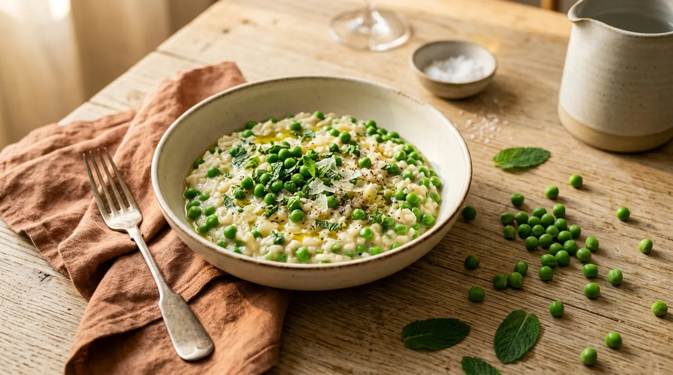 Erbsen-Risotto mit Minze