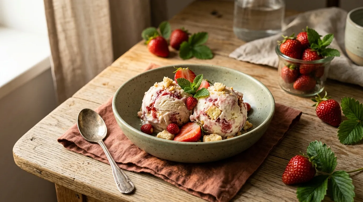 Erdbeer-Cheesecake-Eis