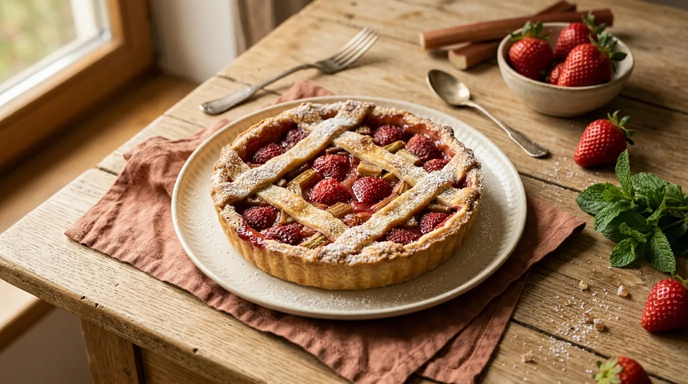 Erdbeer-Rhabarber-Tarte