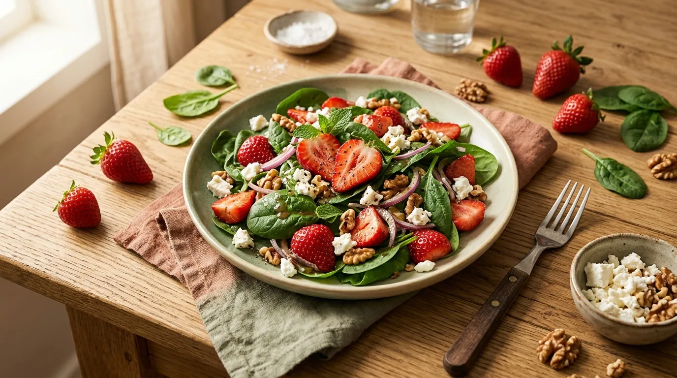 Erdbeer-Spinat-Salat