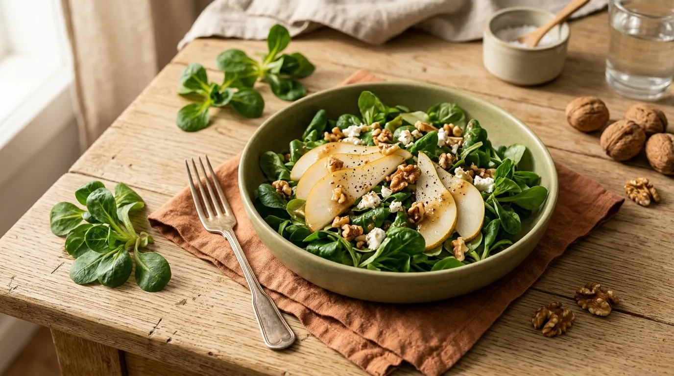 Feldsalat mit Birne & Walnuss