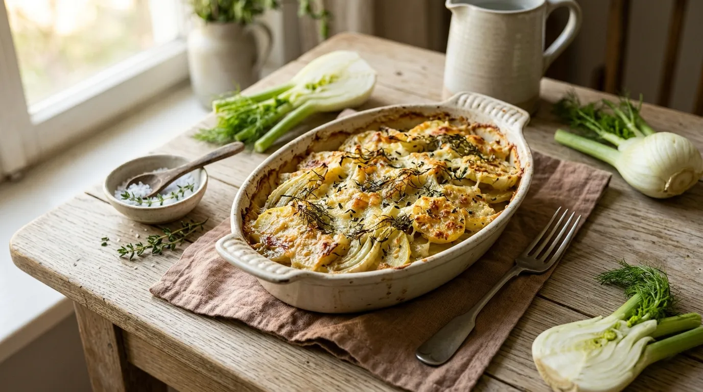 Fenchel-Kartoffel-Gratin