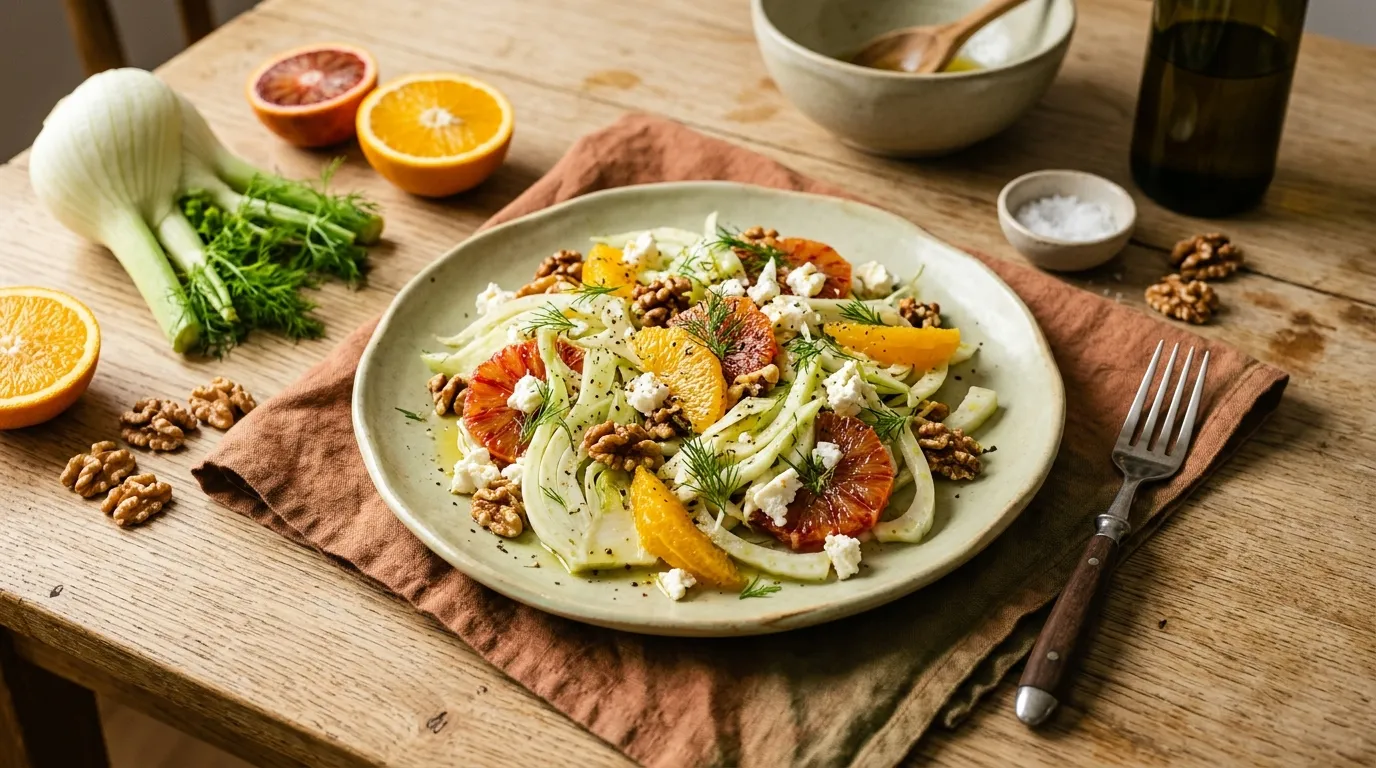 Fenchel-Orangen-Feta-Salat