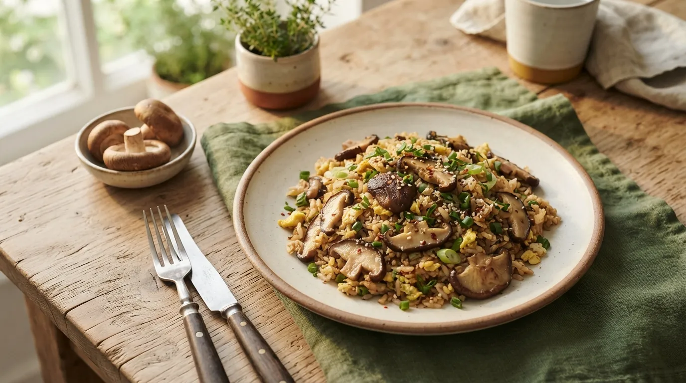 Gebratener Reis mit Shiitake