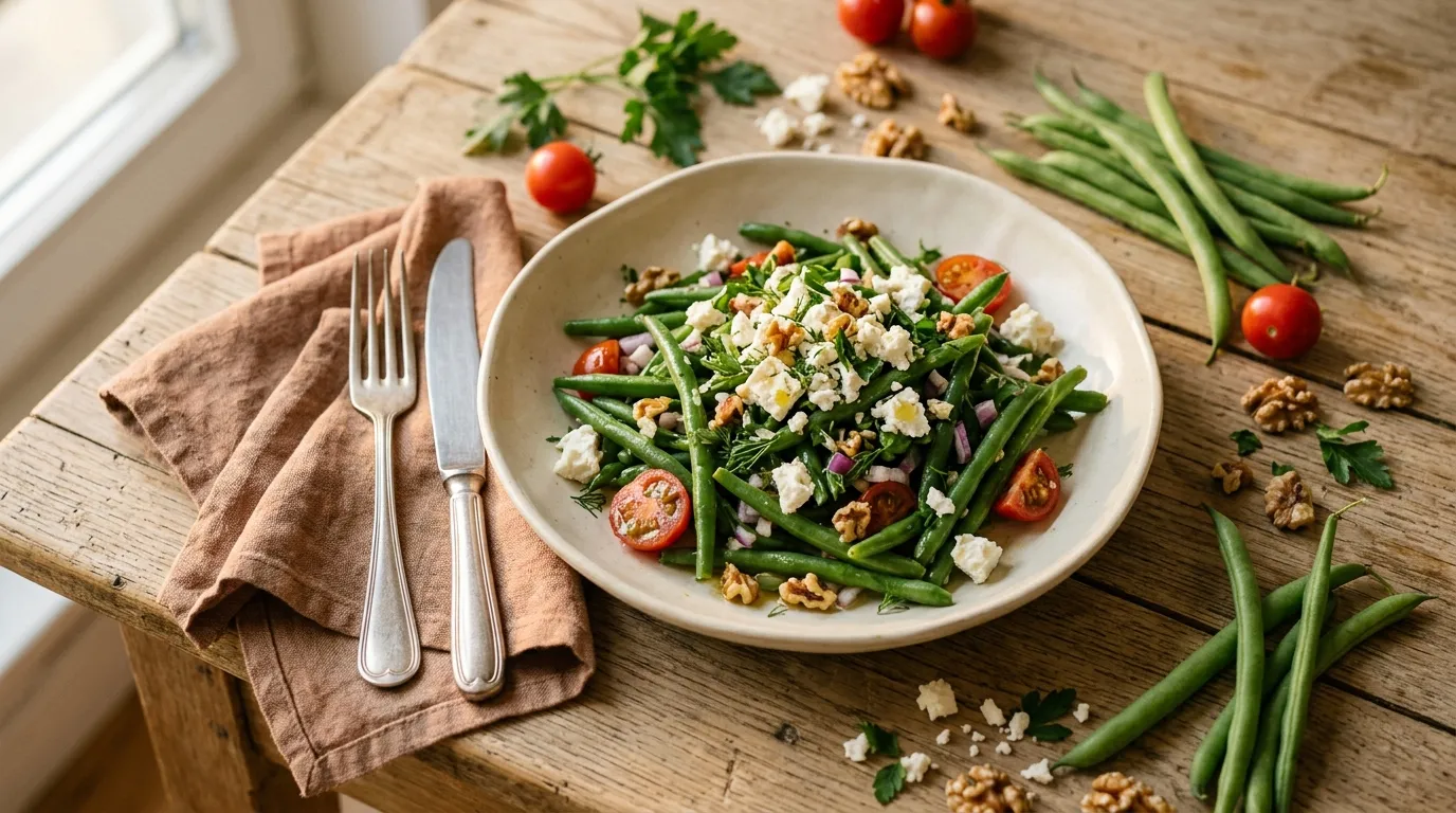 Grüner Bohnen-Salat mit Feta