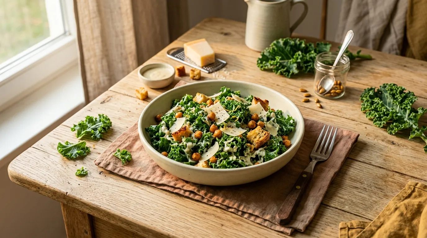Grünkohl-Caesar-Salat