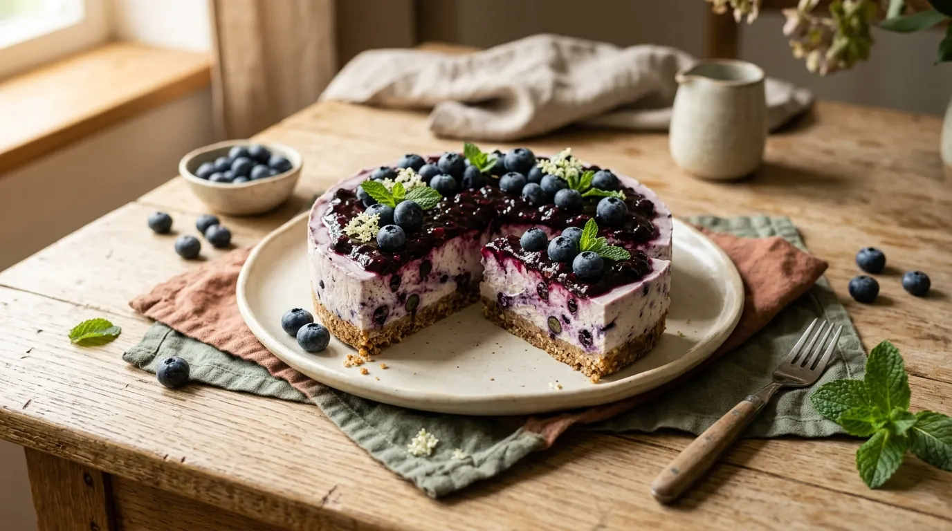 Heidelbeer-Cheesecake (No-Bake)