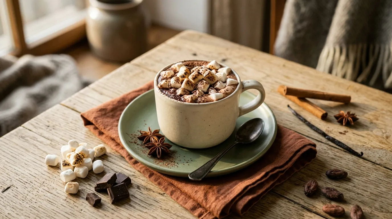 Heiße Schokolade mit Marshmallows