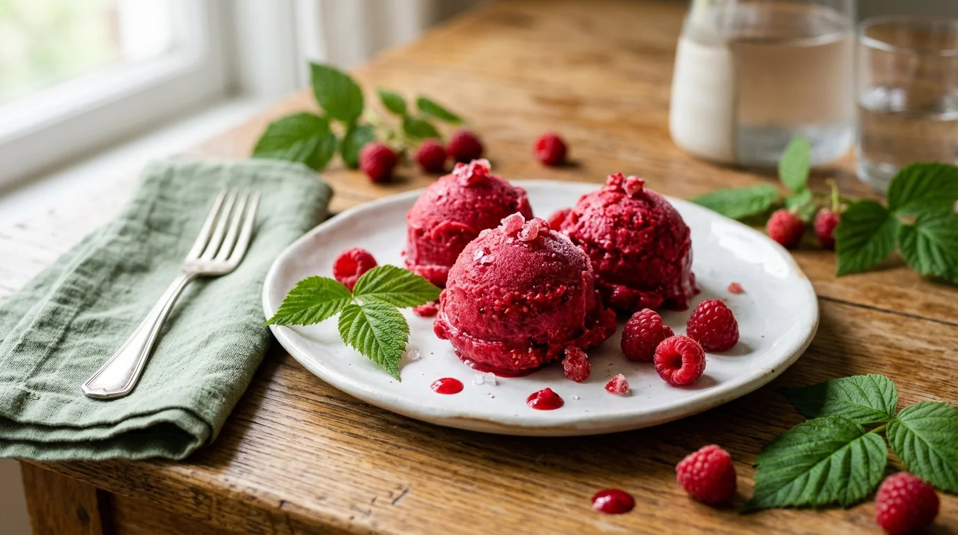 Himbeer-Sorbet