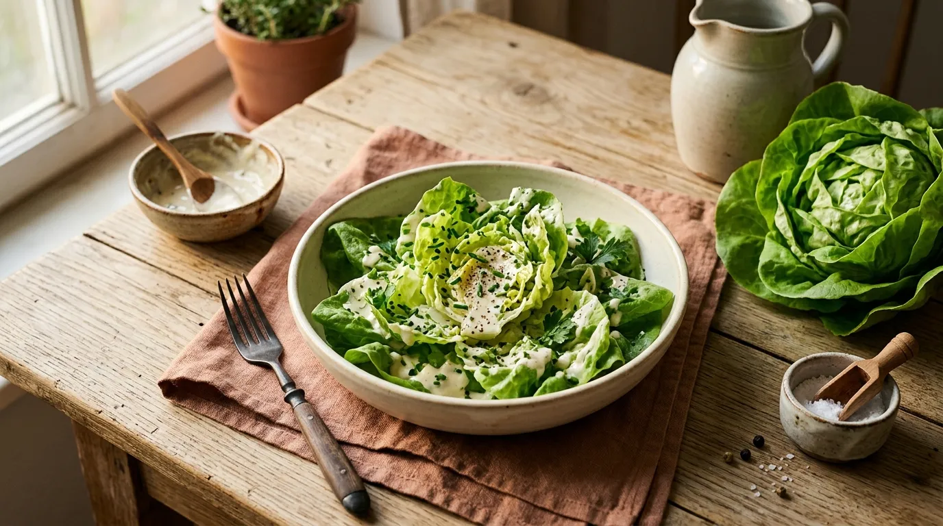 Kopfsalat mit Rahm-Dressing
