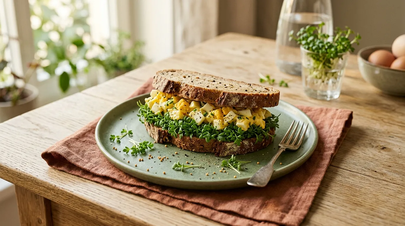 Kresse-Ei-Sandwich
