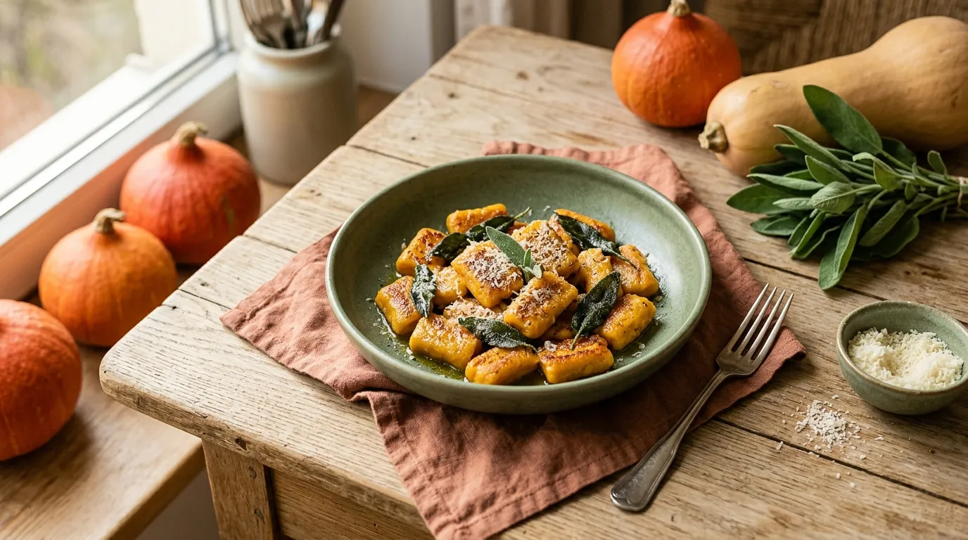 Kürbis-Gnocchi mit Salbei-Butter