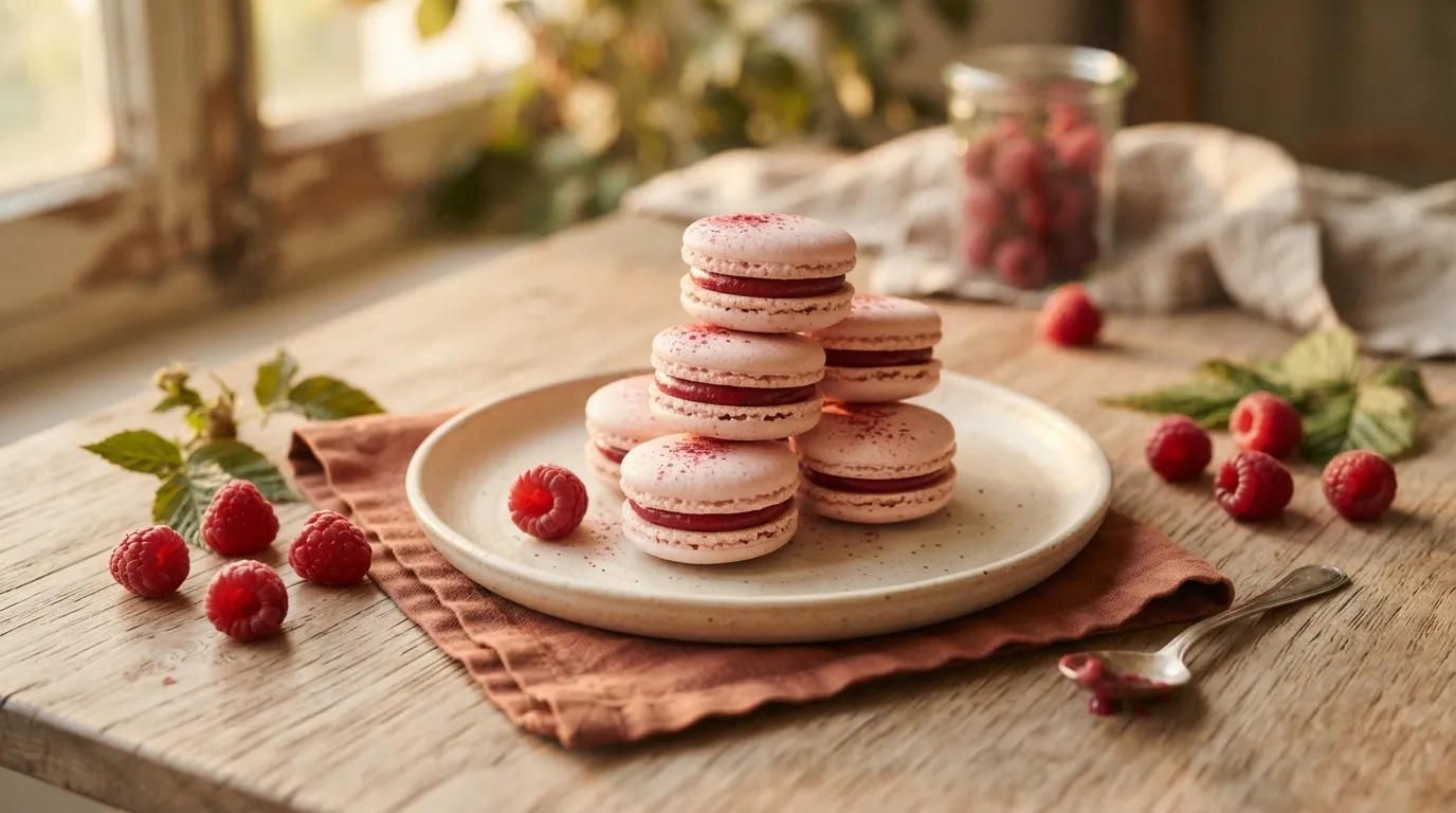 Macarons mit Himbeer-Ganache