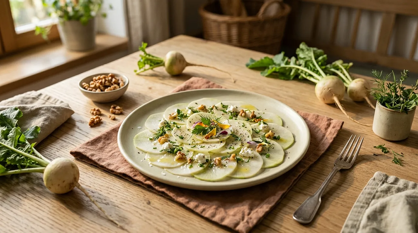 Mairüben-Carpaccio