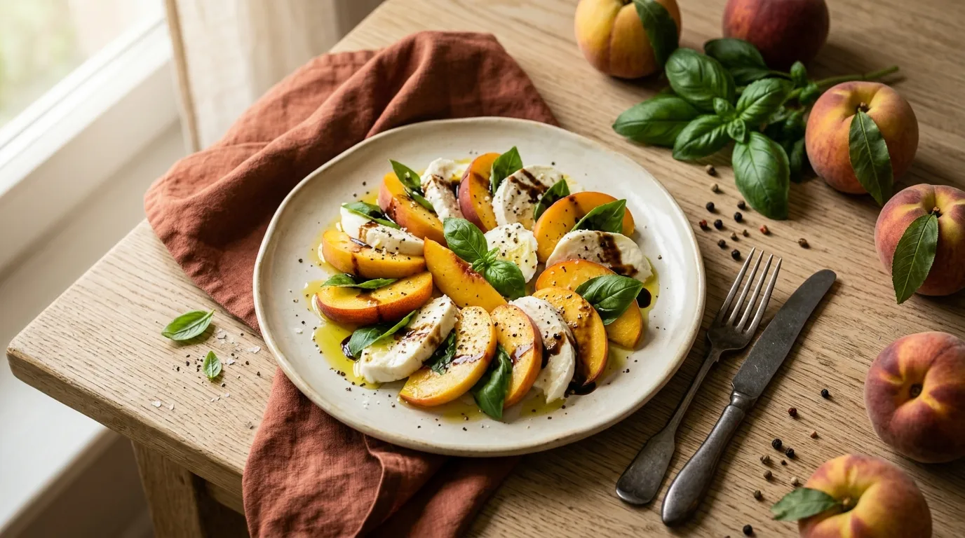 Pfirsich-Caprese