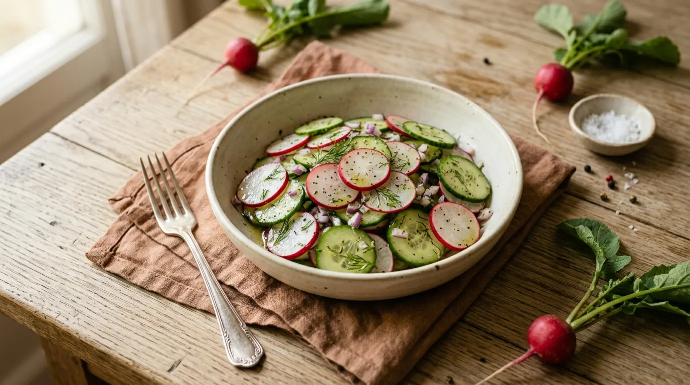 Radieschen-Gurkensalat