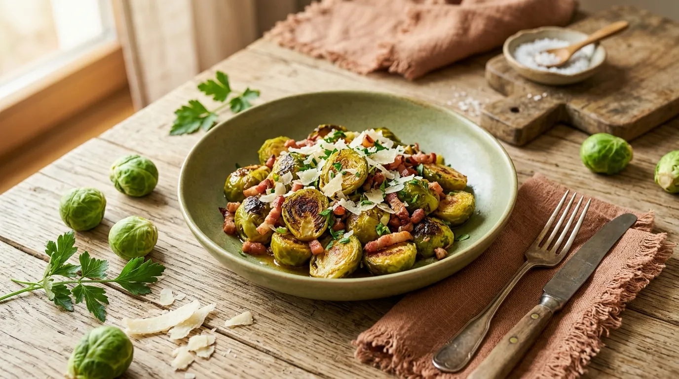 Rosenkohl mit Speck-Parmesan