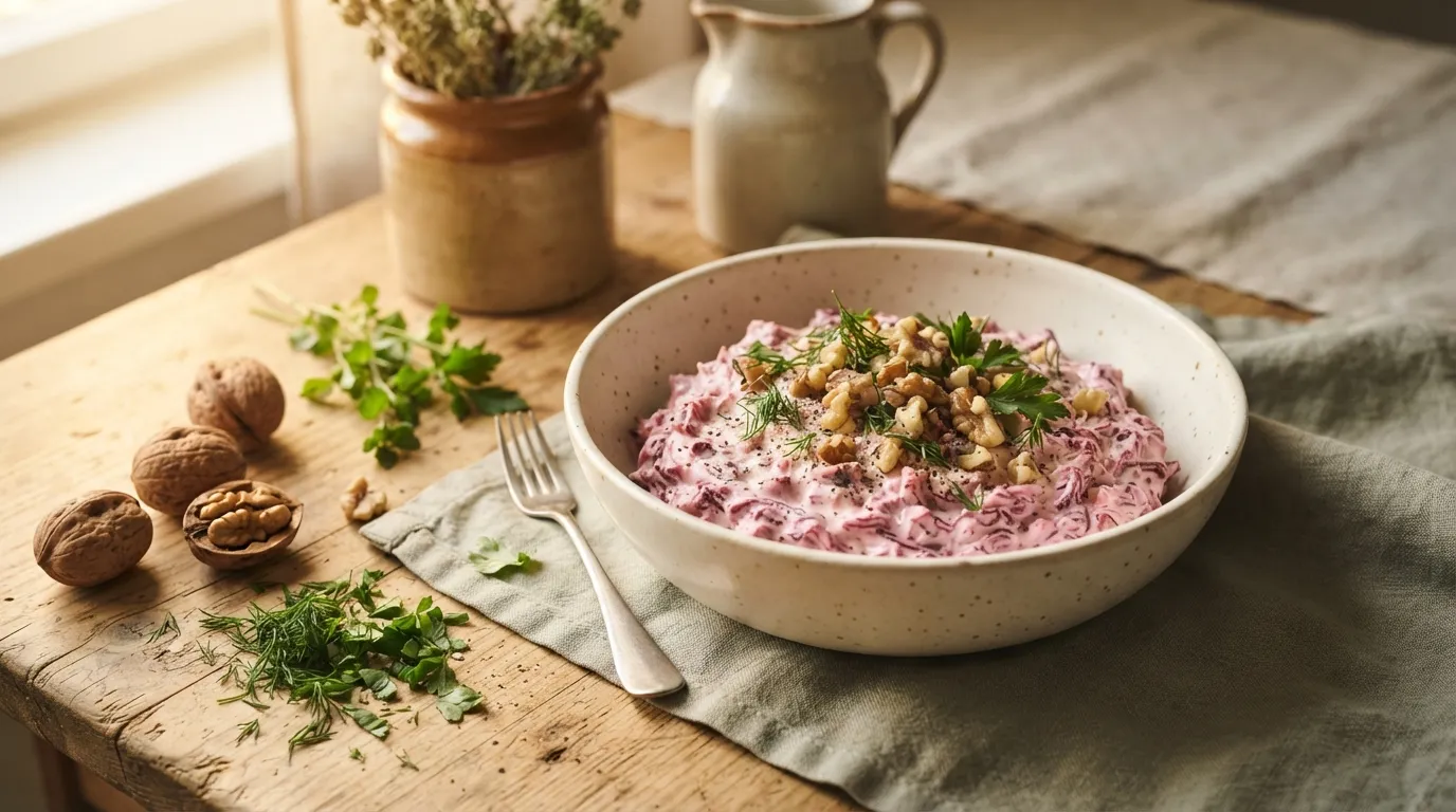 Rote-Bete-Salat mit Walnüssen (russisch)