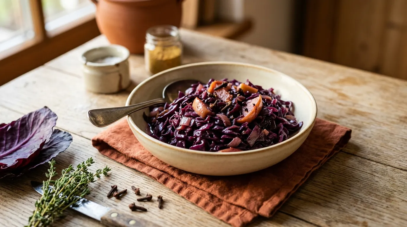 Rotkohl mit Apfel und Nelken