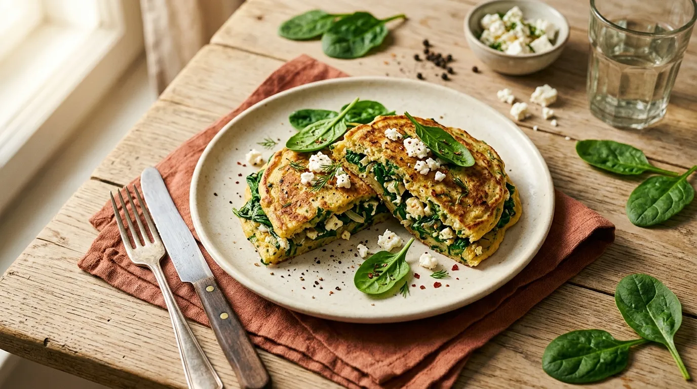 Spinat-Feta-Pfannkuchen