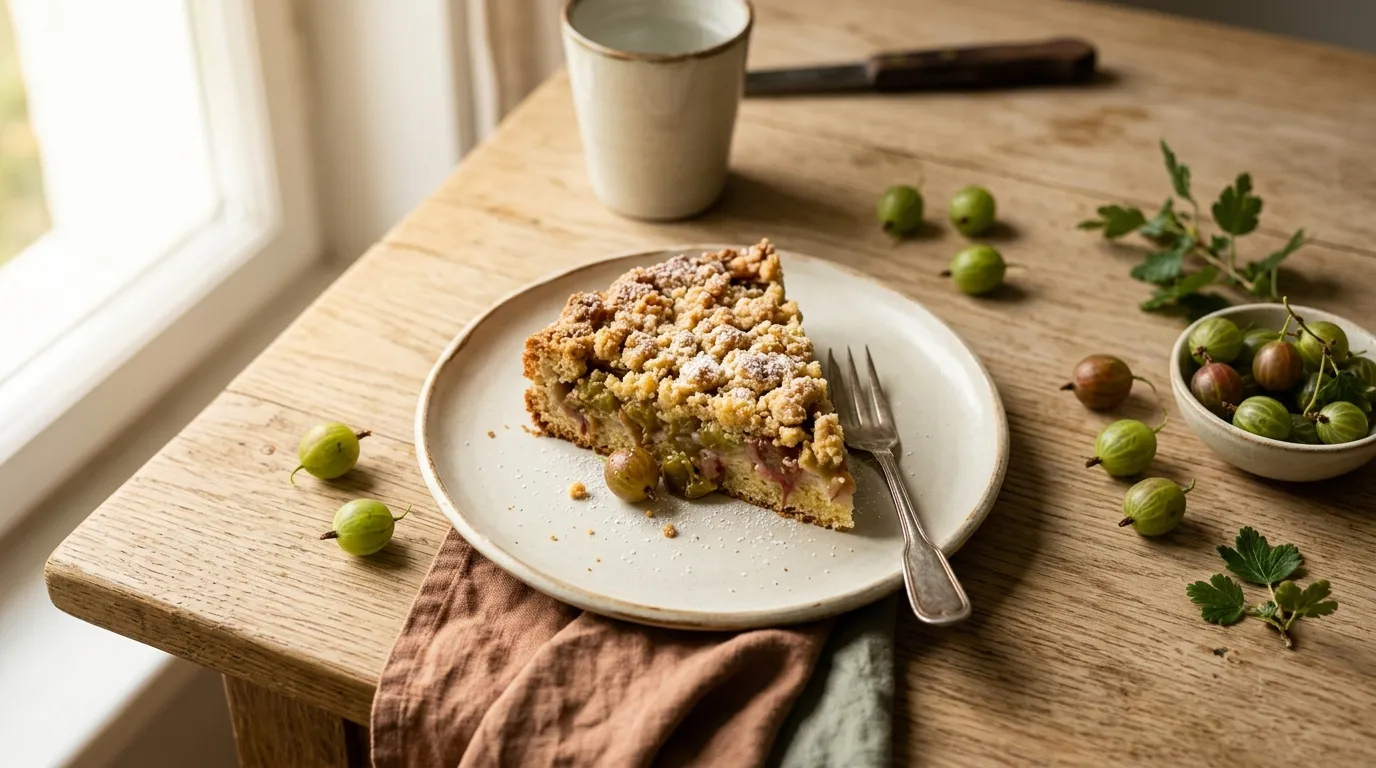 Stachelbeer-Streuselkuchen