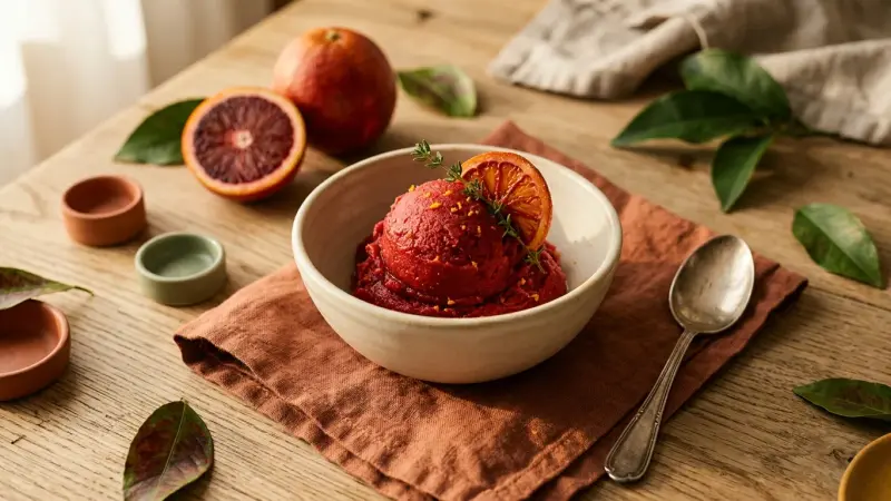 Blutorangensorbet