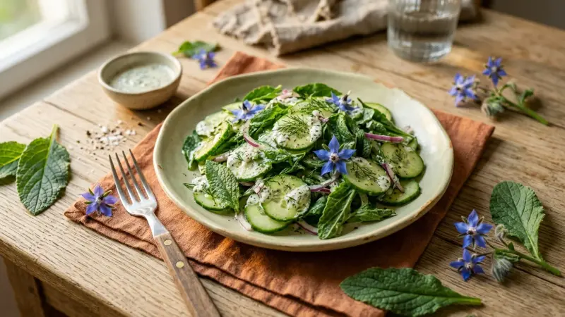 Borretsch-Gurken-Salat
