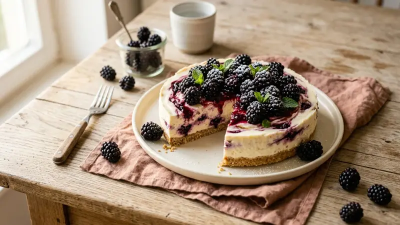 Brombeeren-Cheesecake (No-Bake)