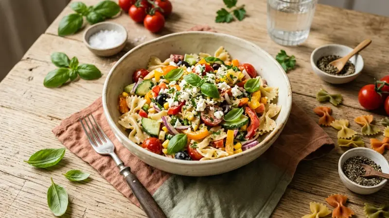 Bunter Nudel-Salat