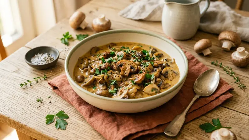 Champignon-Rahmpfanne