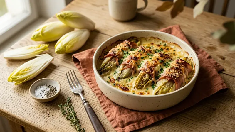 Chicorée mit Schinken überbacken
