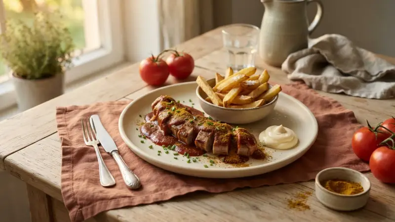 Currywurst mit hausgemachter Sauce