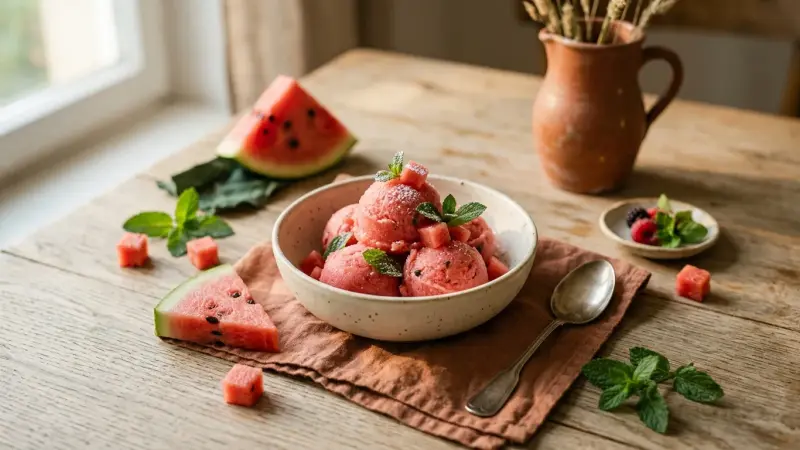Eis aus Melone