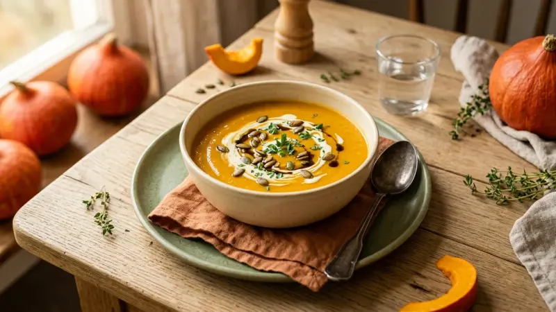 Erste Kürbissuppe